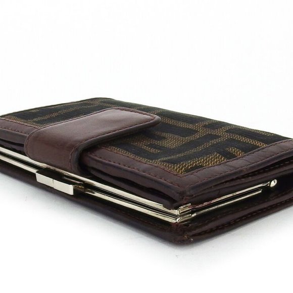 FENDI purses Zucca beige canvas ~ leather Authentic used - Picture 3 of 9